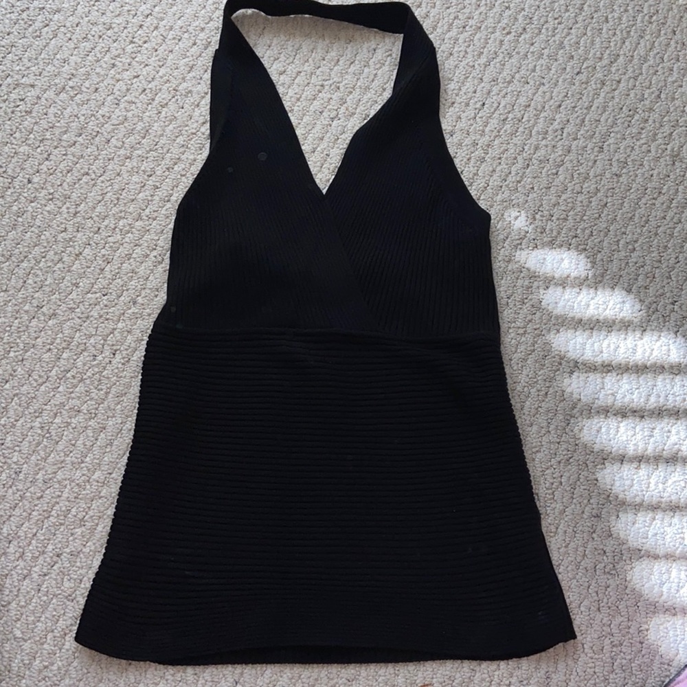 C’est City by August Silk Little Black Knit Halter